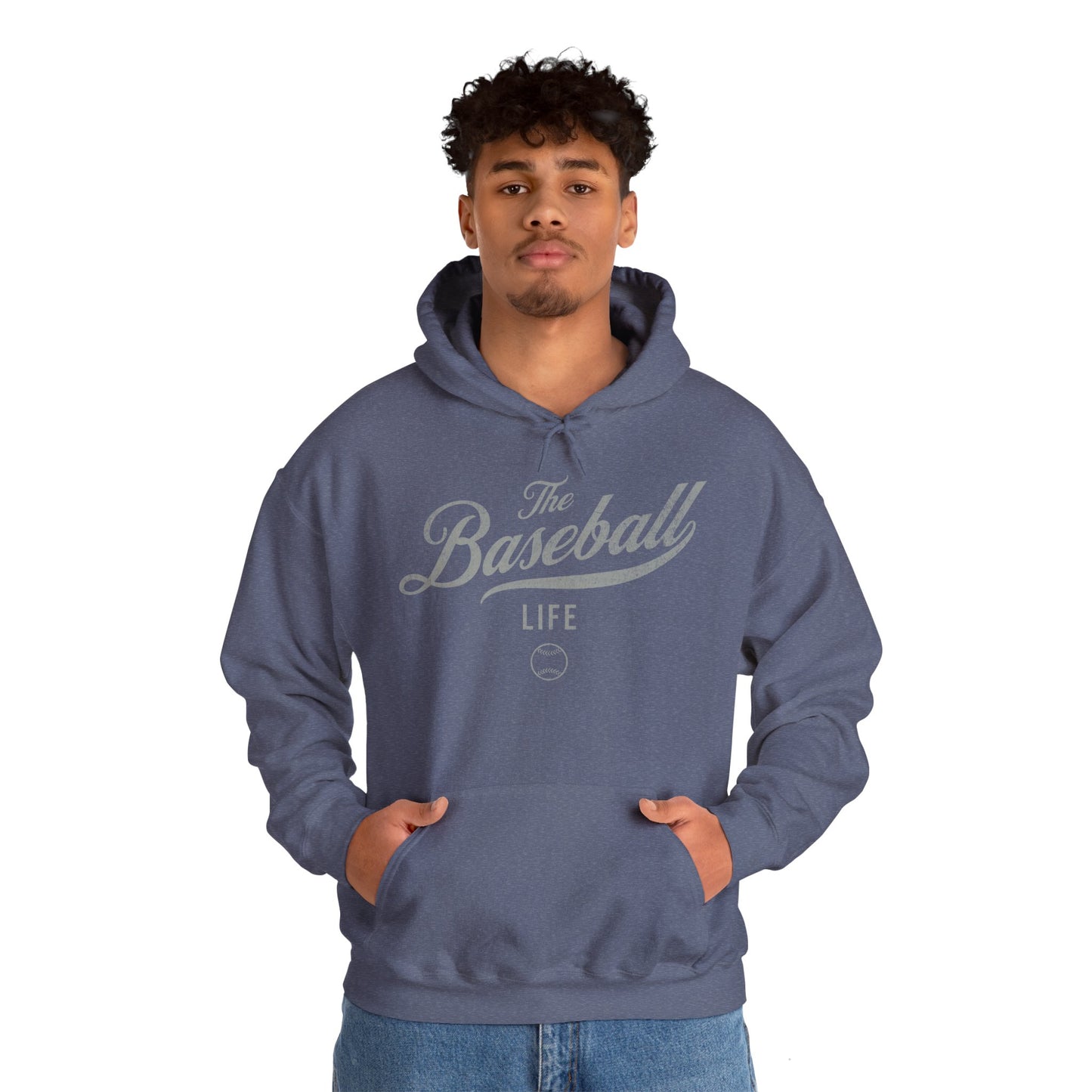 The Baseball Life Hoodie_Silver Gray Print