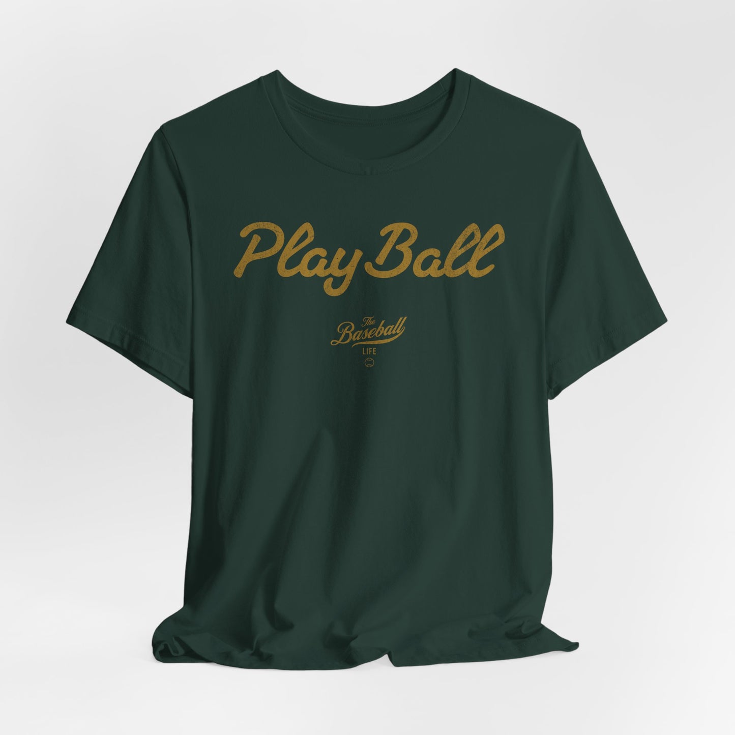 Play Ball_Old Gold Print T-Shirt