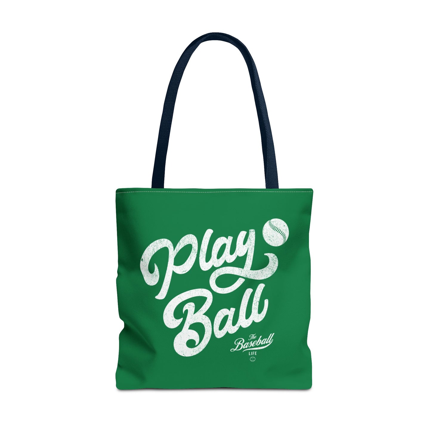 Play Ball Script Tote Bag_Green