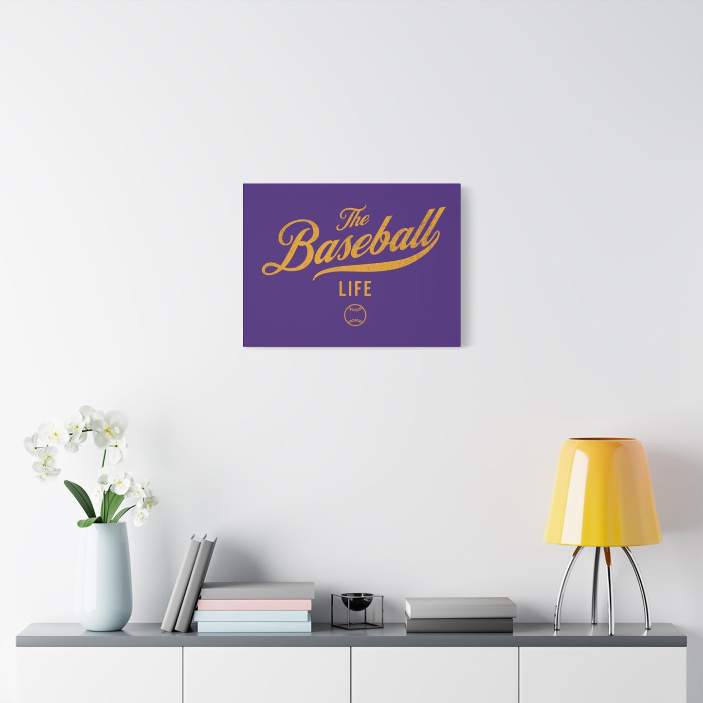 Wall Art Canvas_Purple w Yellow Gold