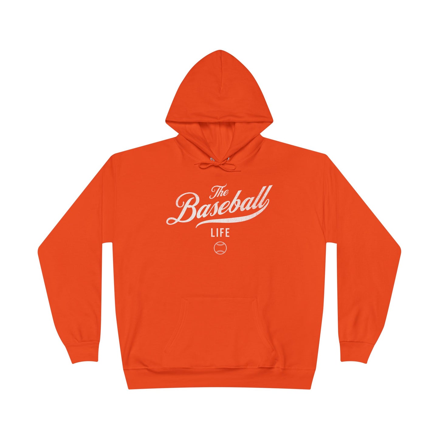 The Baseball Life Hoodie w/Grommets_White Print