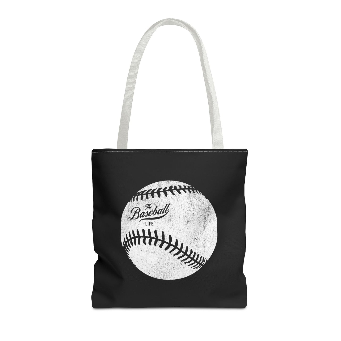 Weathered Baseball Tote Bag_Black