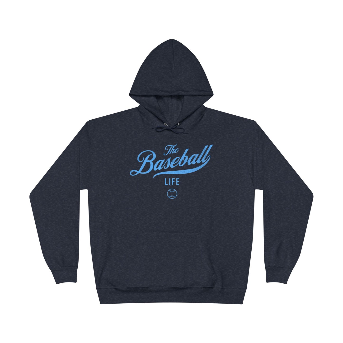 The Baseball Life Hoodie w/Grommets_Carolina Blue Print