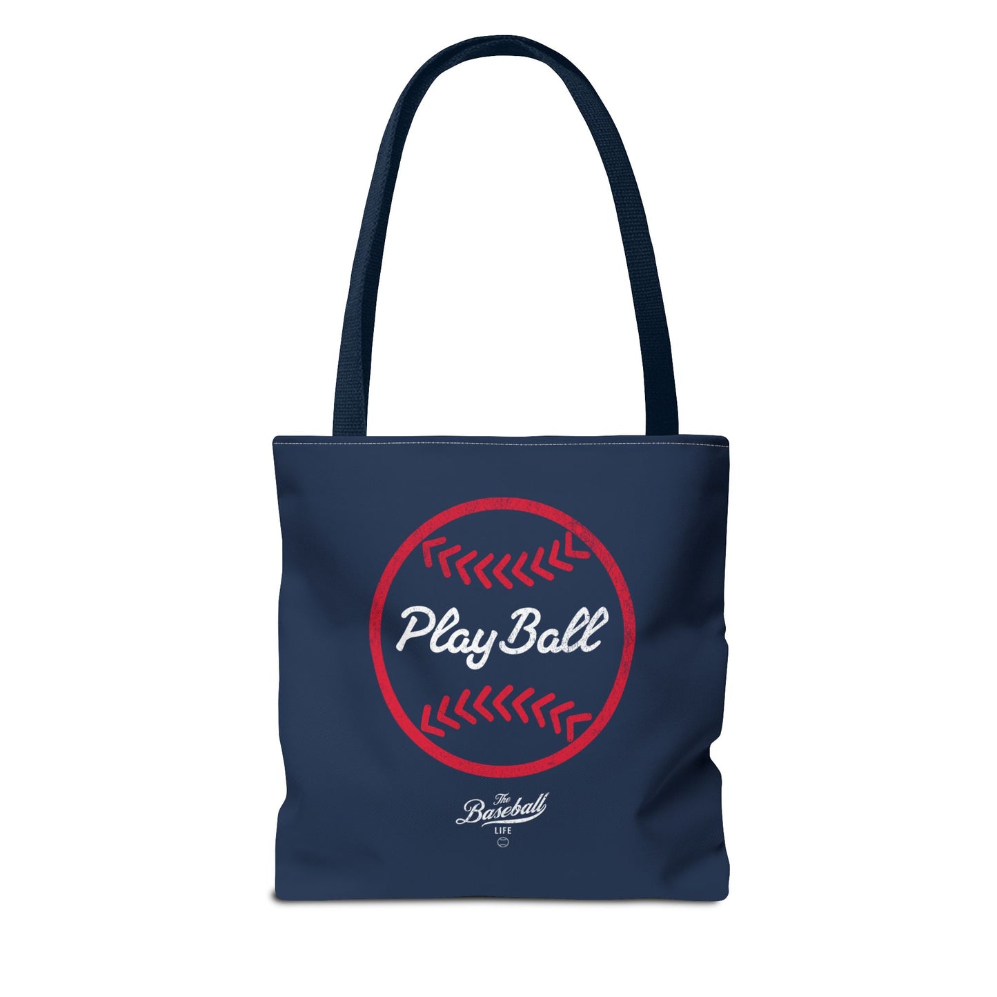 Baseball Icon Play Ball Tote Bag_Navy
