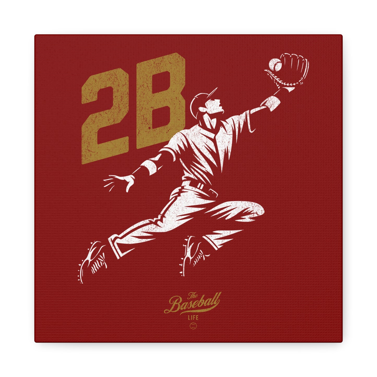 2B Second Base Wall Art Canvas_Cardinal Red