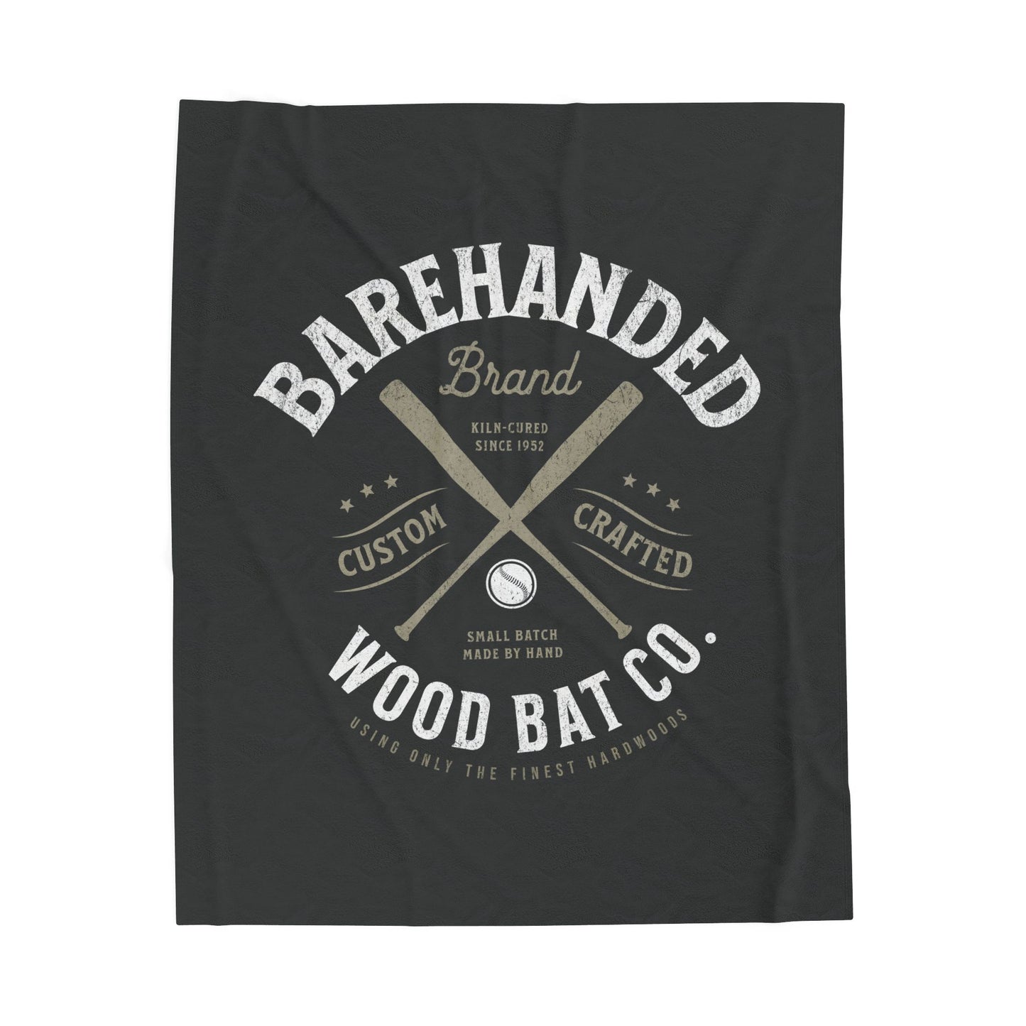 Velveteen Plush Blanket_Barehanded Wood Bat Co._Dark Charcoal Gray