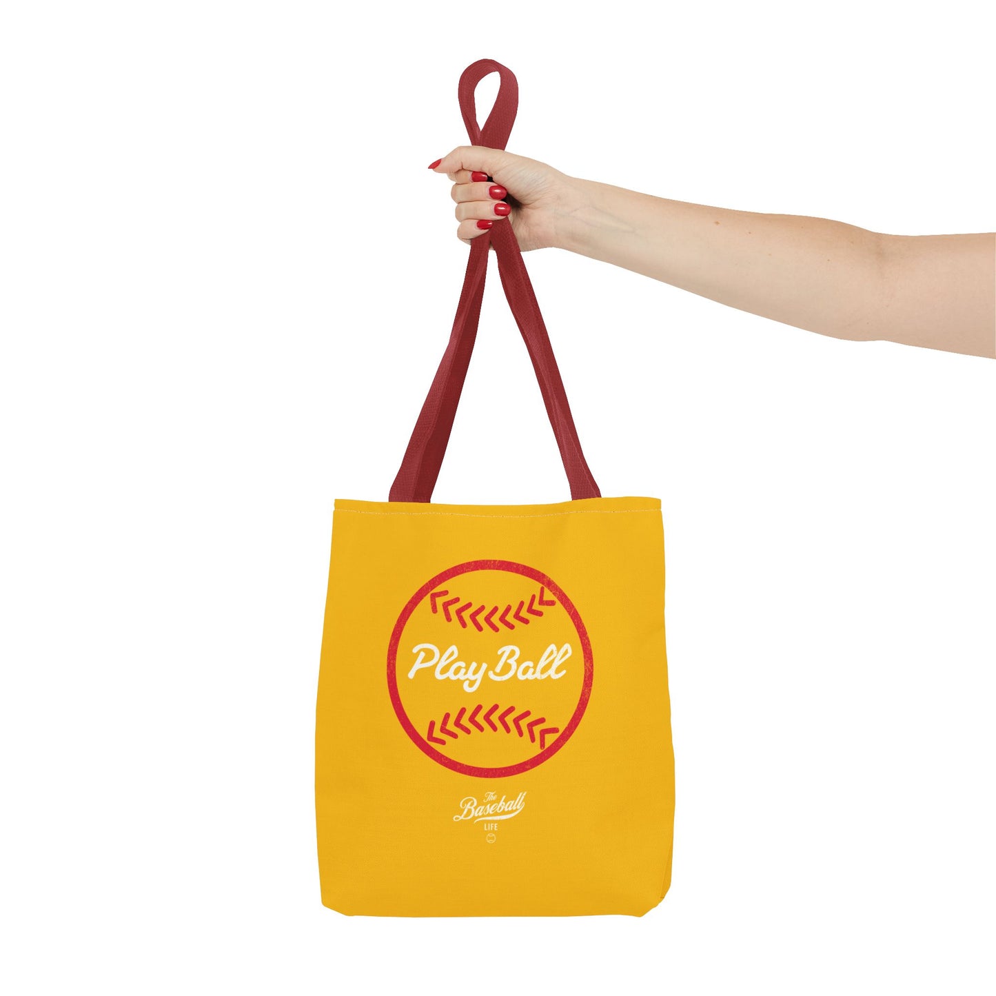 Baseball Icon Play Ball Tote Bag_Yellow Gold