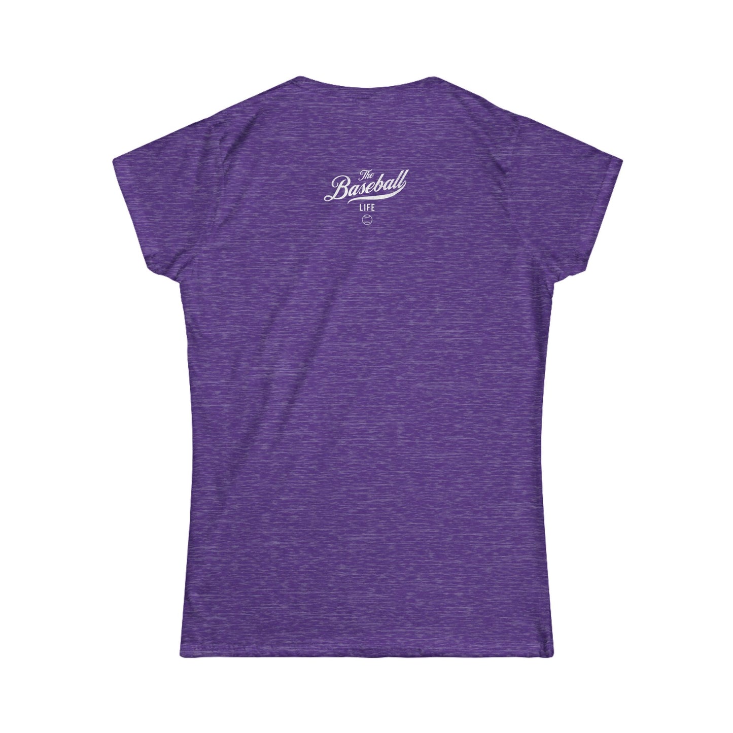The Baseball Life Classic Script Tee_Women's_White Print
