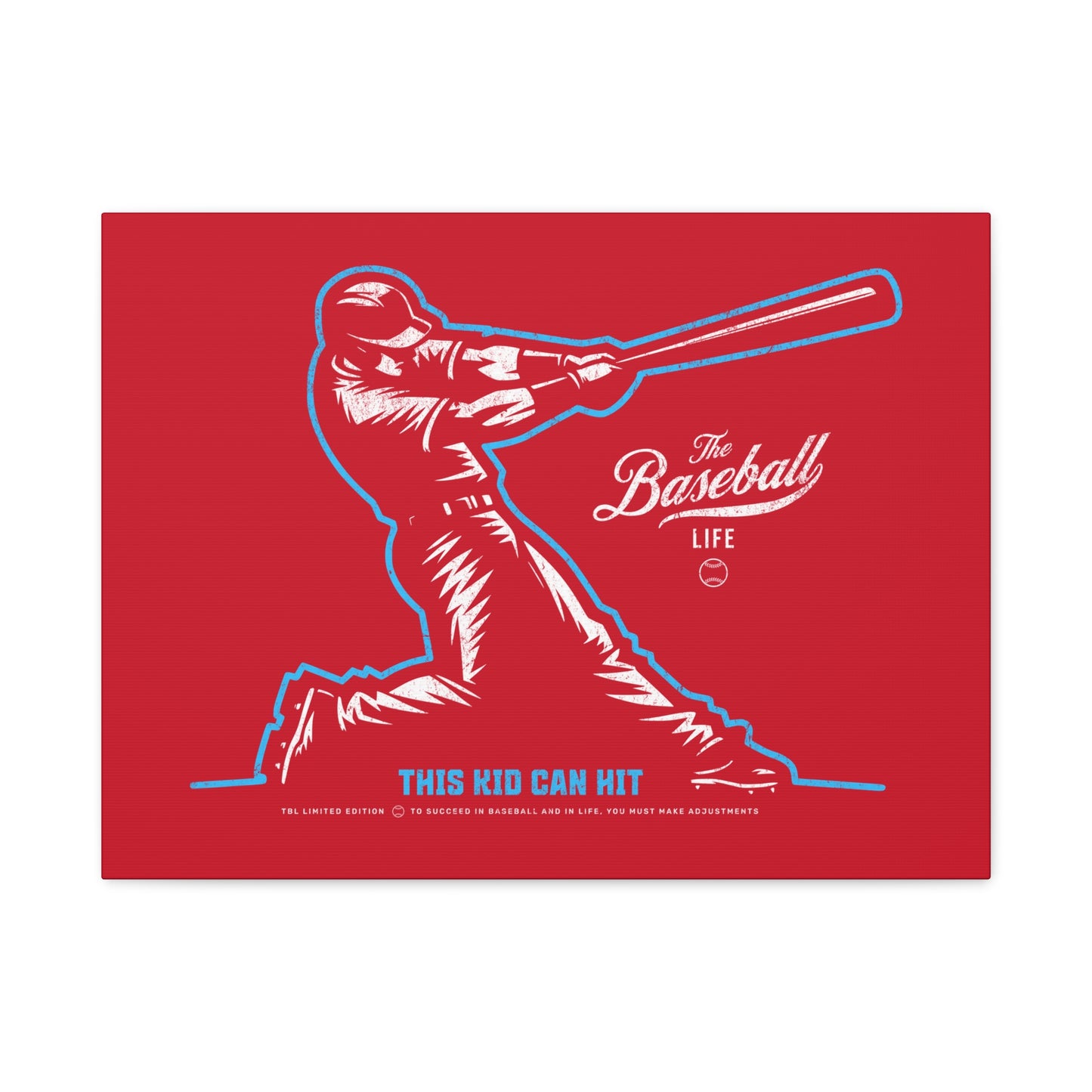This Kid Can Hit Wall Art Canvas_Red
