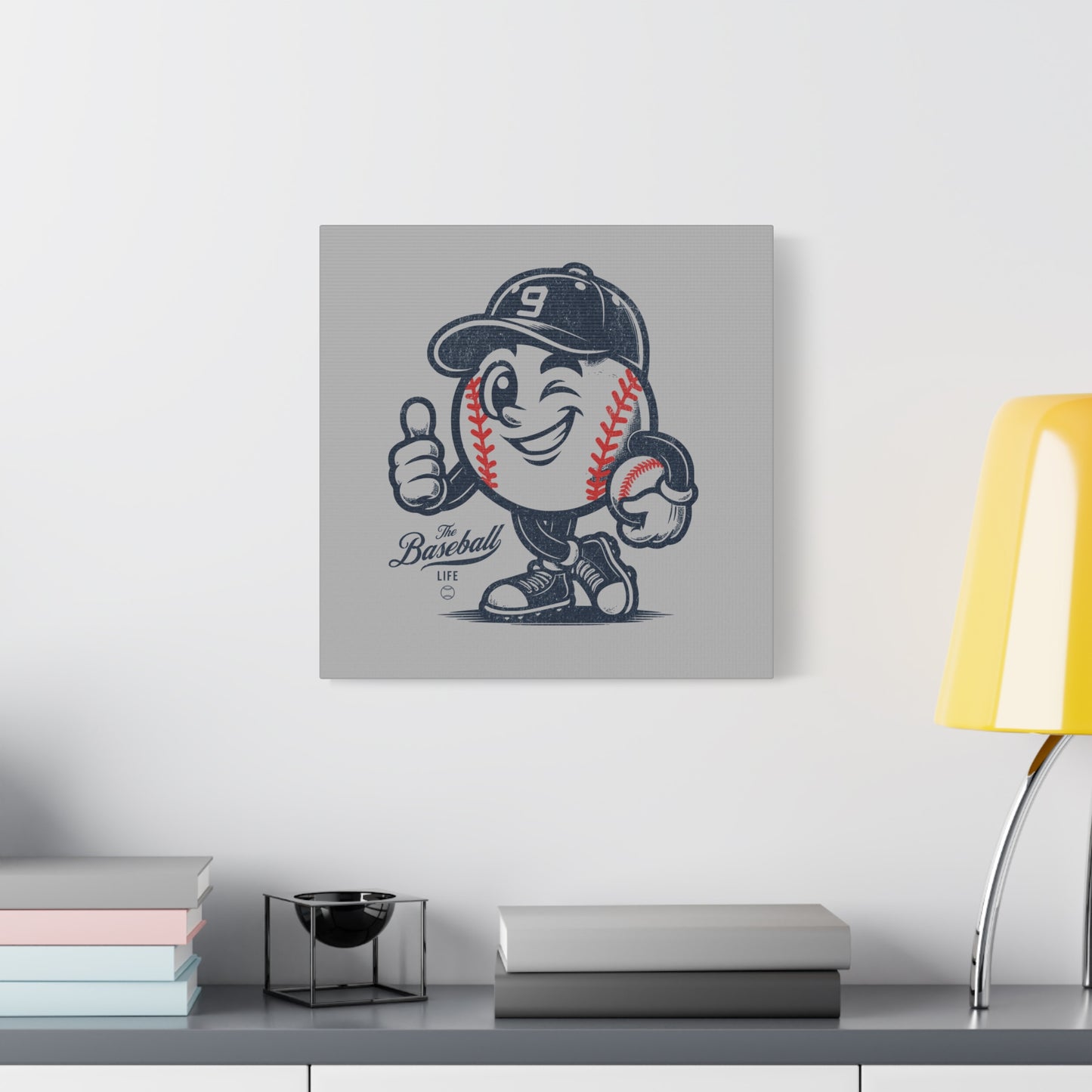 The Original Mr. Baseball Mascot Wall Art Canvas