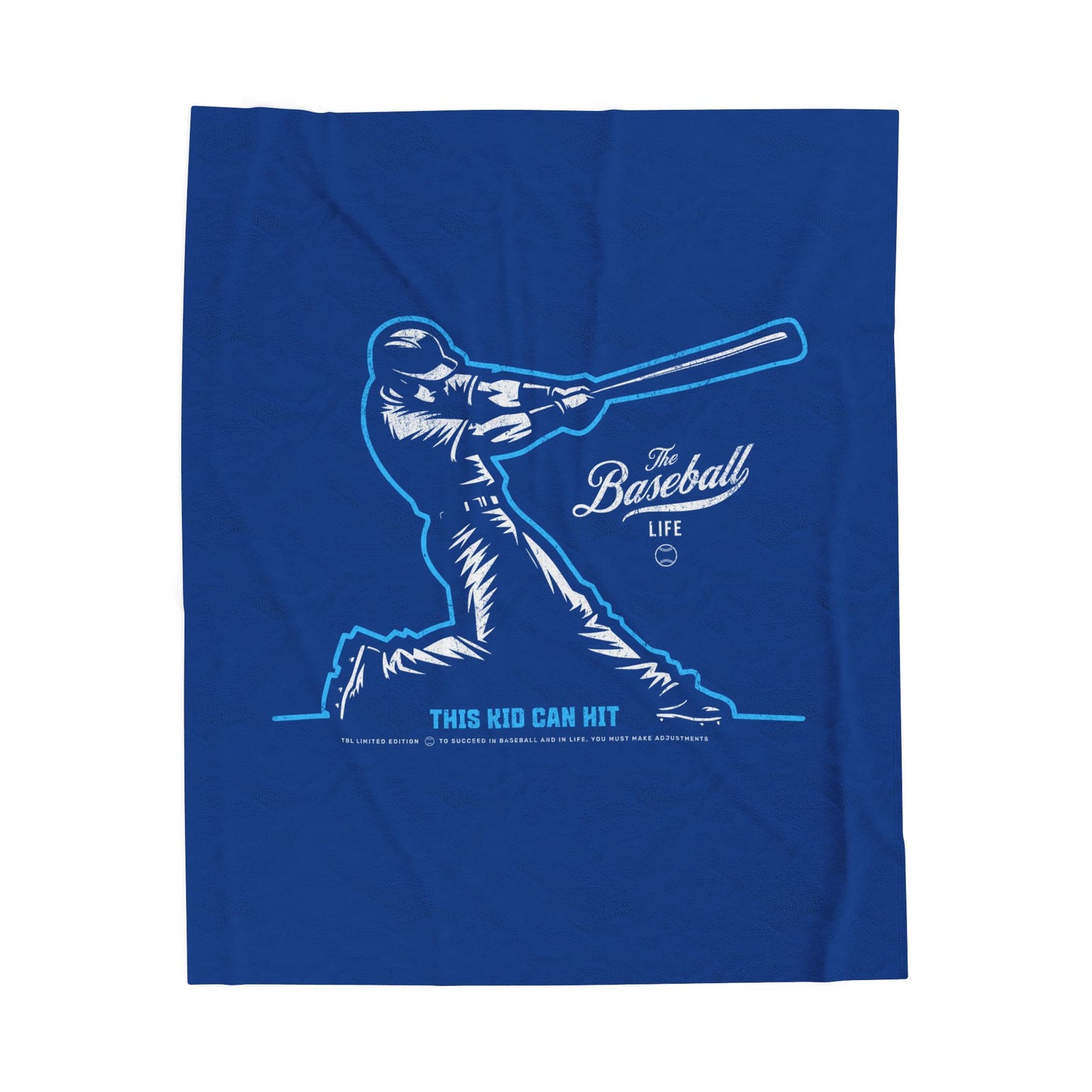 Velveteen Plush Blanket_This Kid Can Hit_Royal Blue