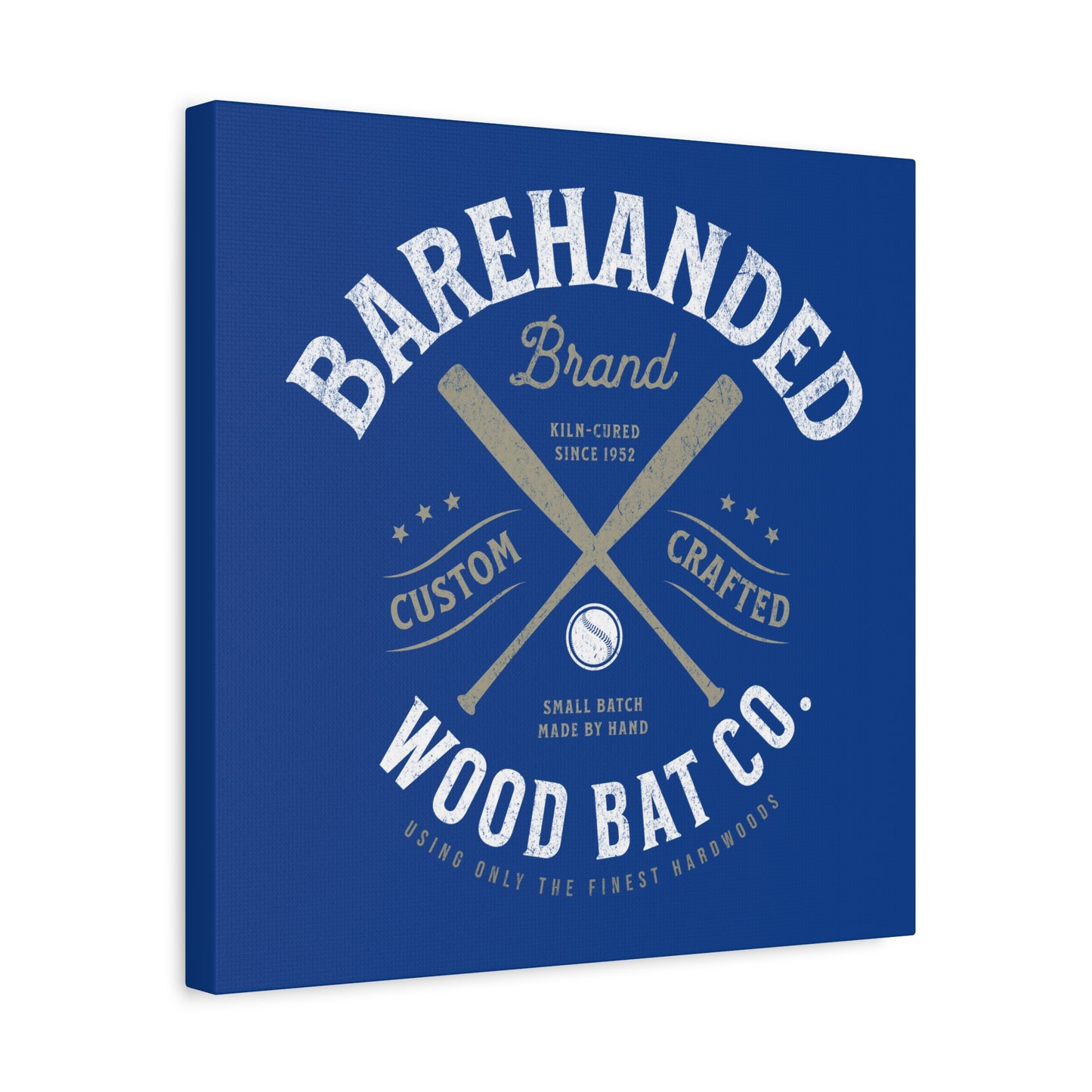 Barehanded Wood Bat Co. Wall Art Canvas_Royal Blue