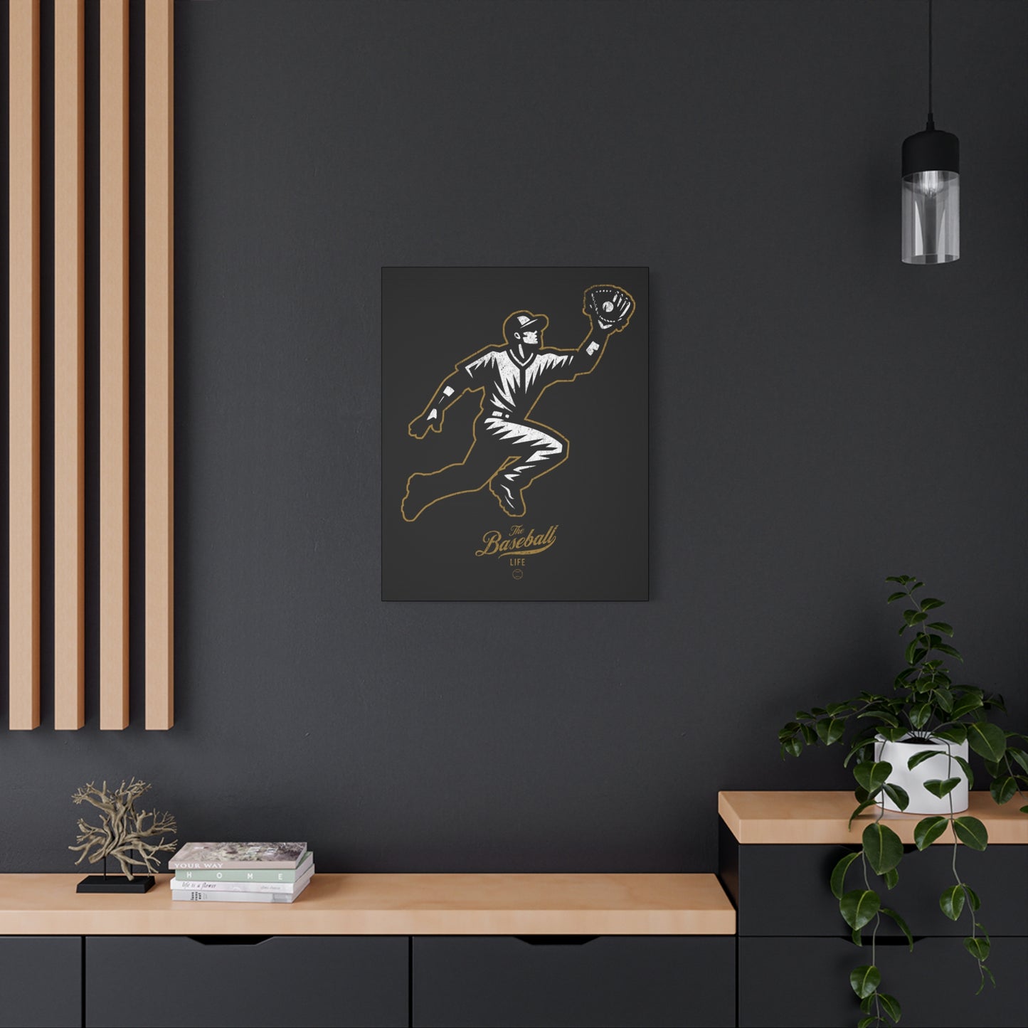 Player Icon Wall Art Canvas_Black
