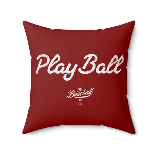 Accent Pillow_Play Ball_Maroon