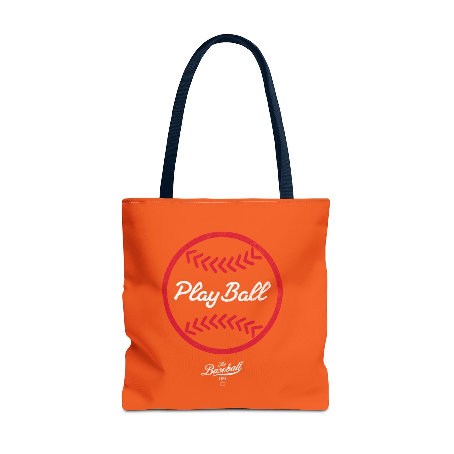 Baseball Icon Play Ball Tote Bag_Orange