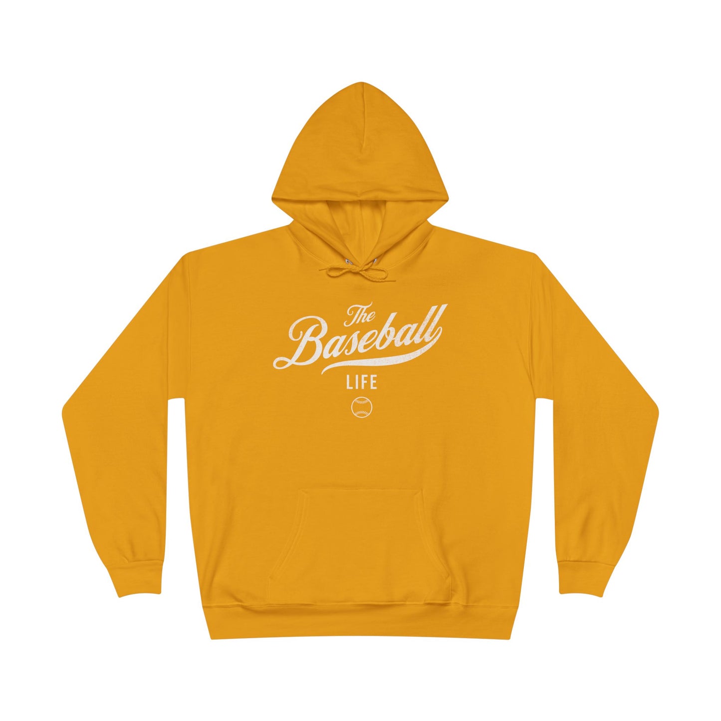 The Baseball Life Hoodie w/Grommets_White Print