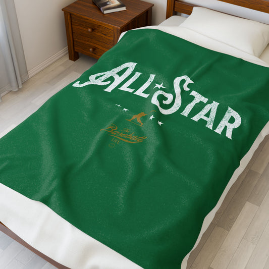 Velveteen Plush Blanket_All-Star_Green