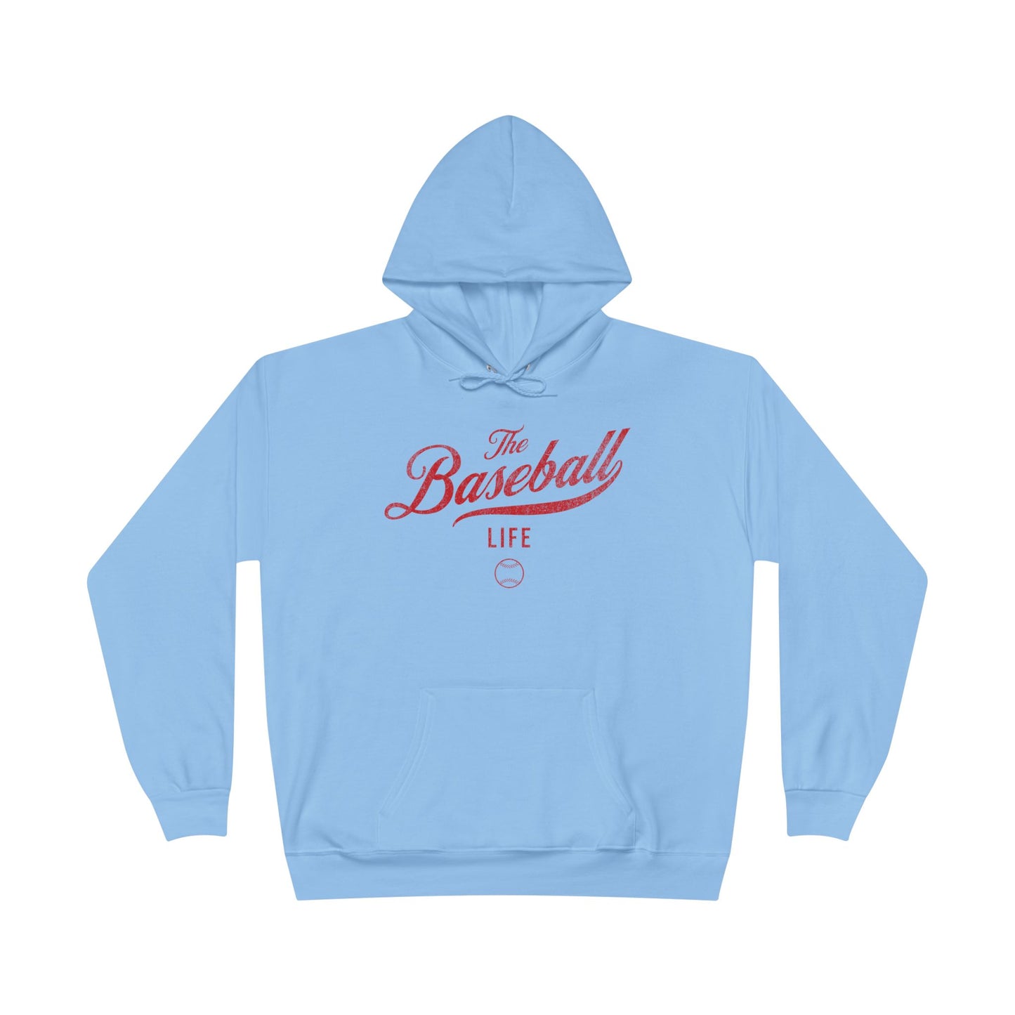 The Baseball Life Hoodie w/Grommets_Red Print