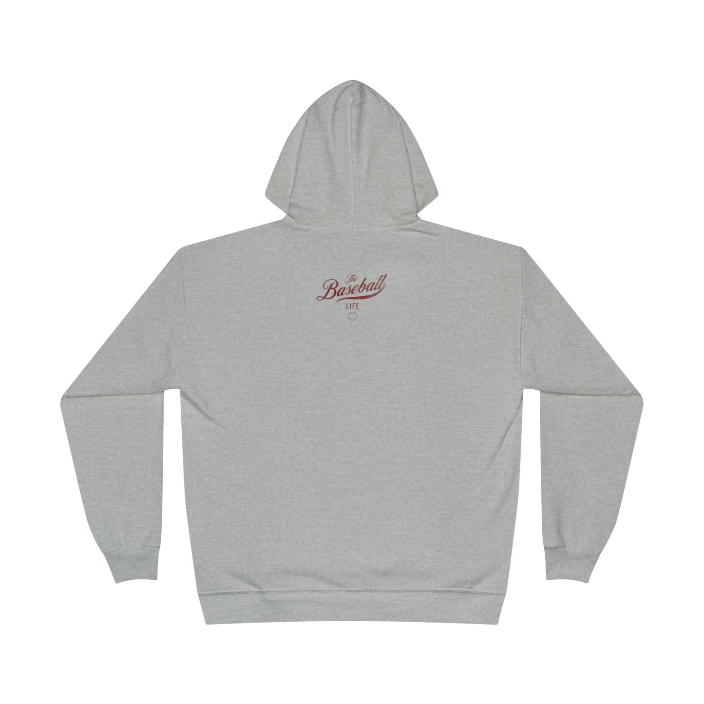 The Baseball Life Hoodie w/Grommets_Maroon Print