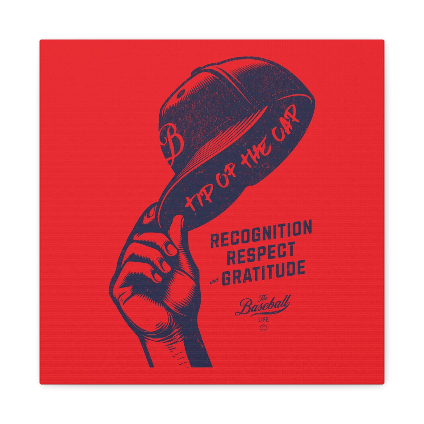 Tip of the Cap Wall Art Canvas_Red