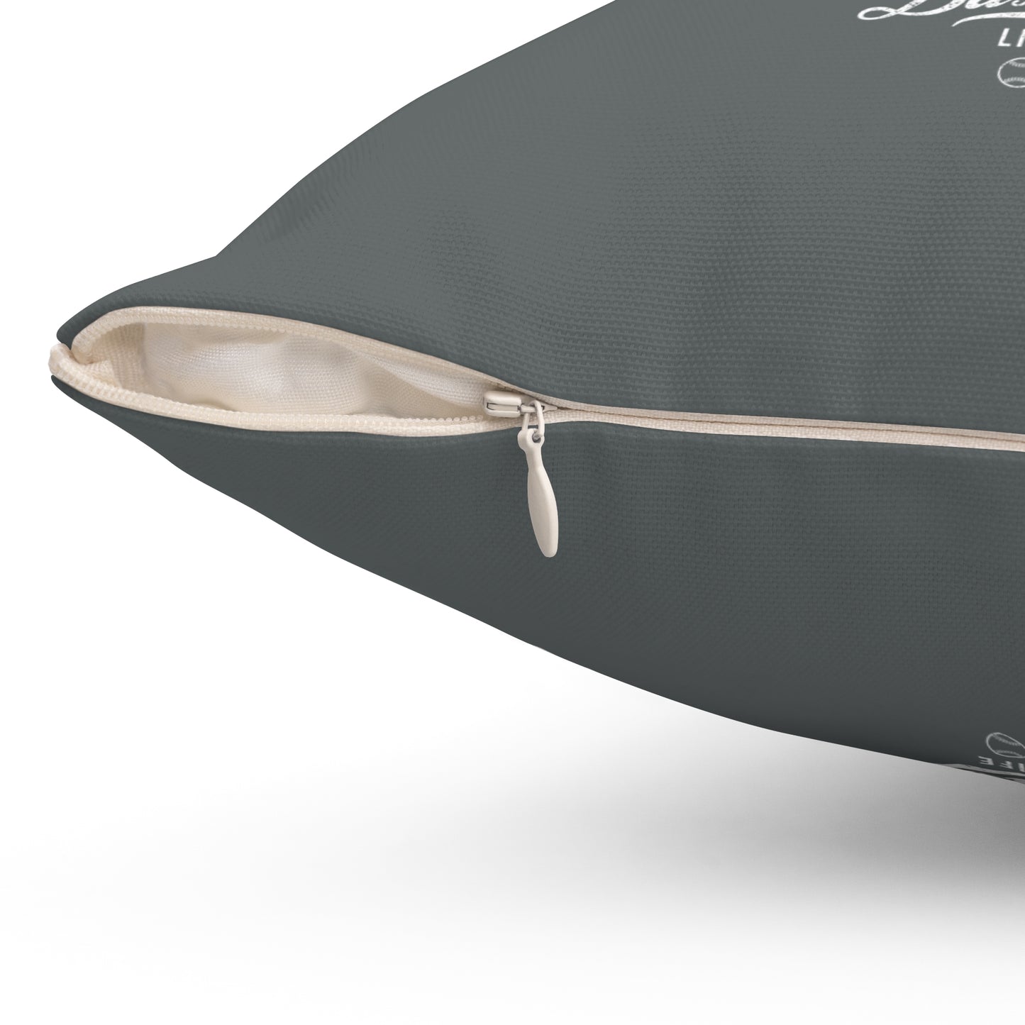 Accent Pillow_Play Ball Graphic Baseball_Dark Gray