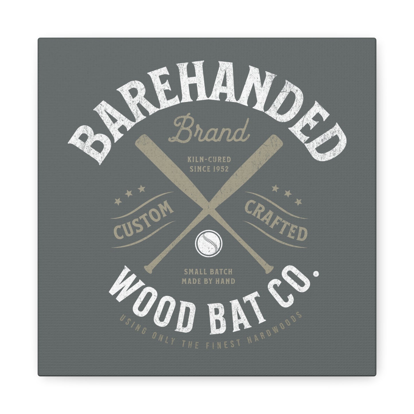 Barehanded Wood Bat Co. Wall Art Canvas_Dark Gray
