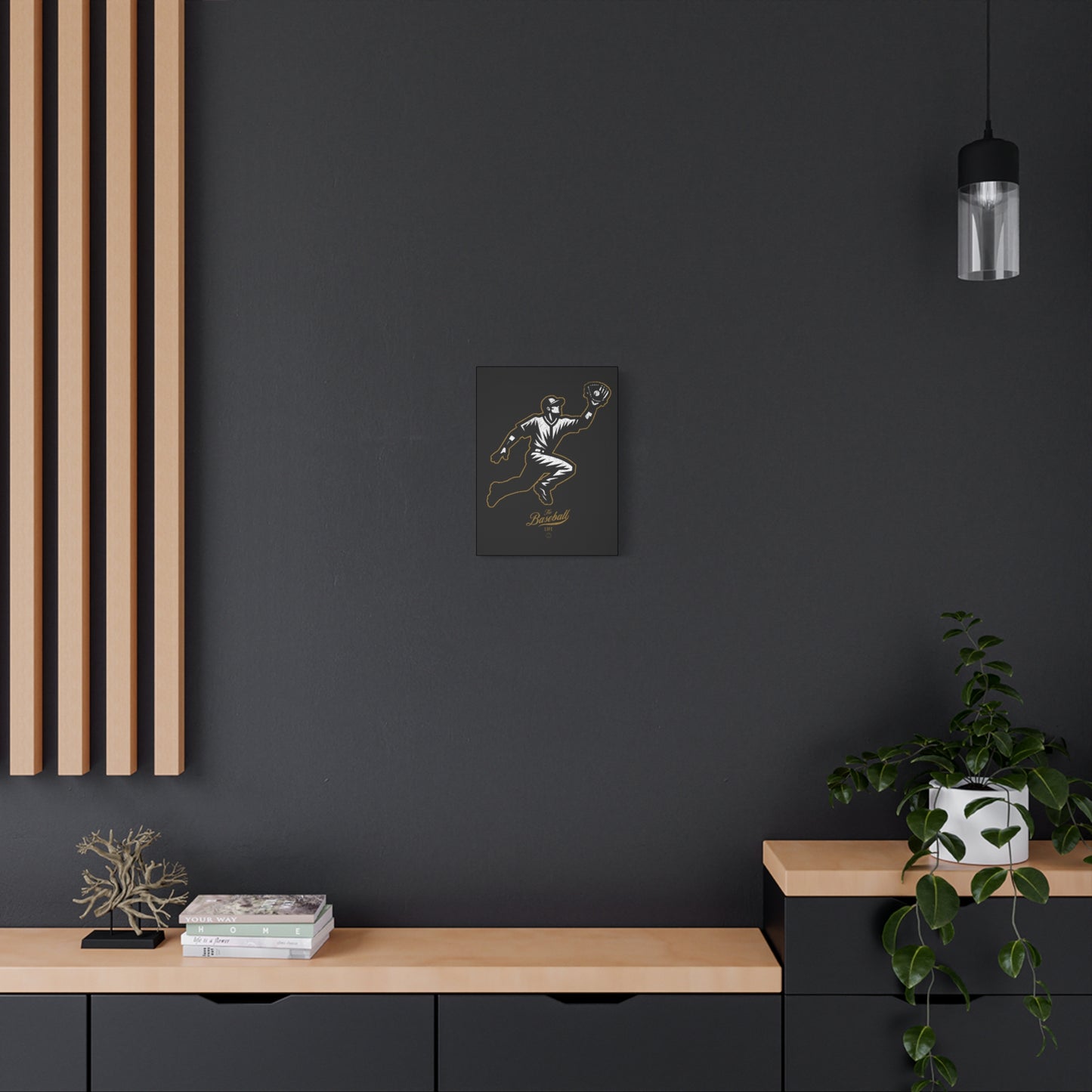 Player Icon Wall Art Canvas_Black
