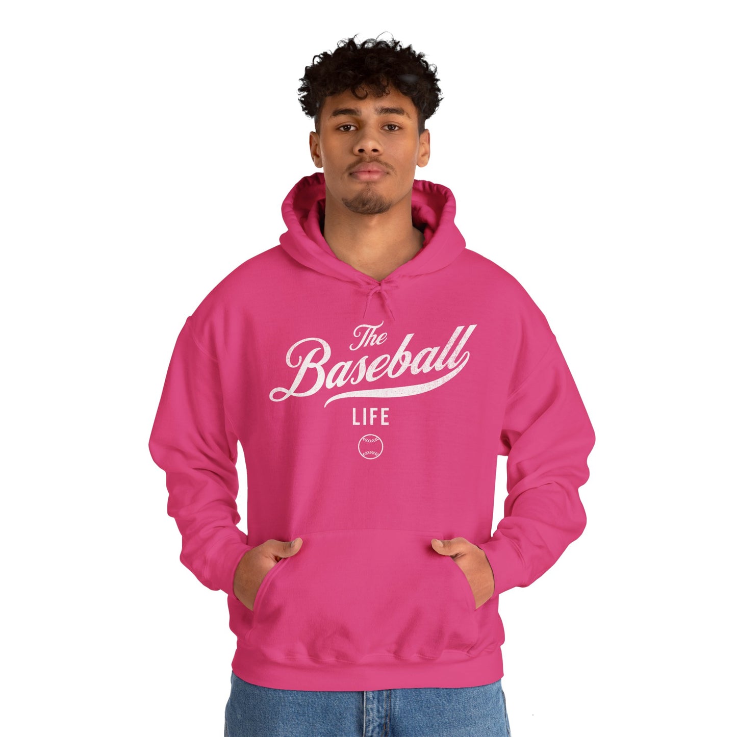 The Baseball Life Hoodie_White Print