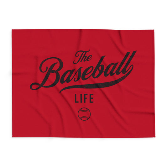 Fleece Blanket_Red w Black Print