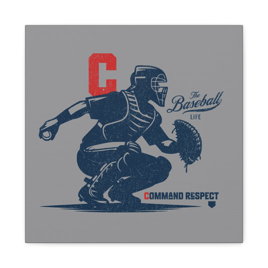Catcher_Command Respect Wall Art Canvas_Medium Gray