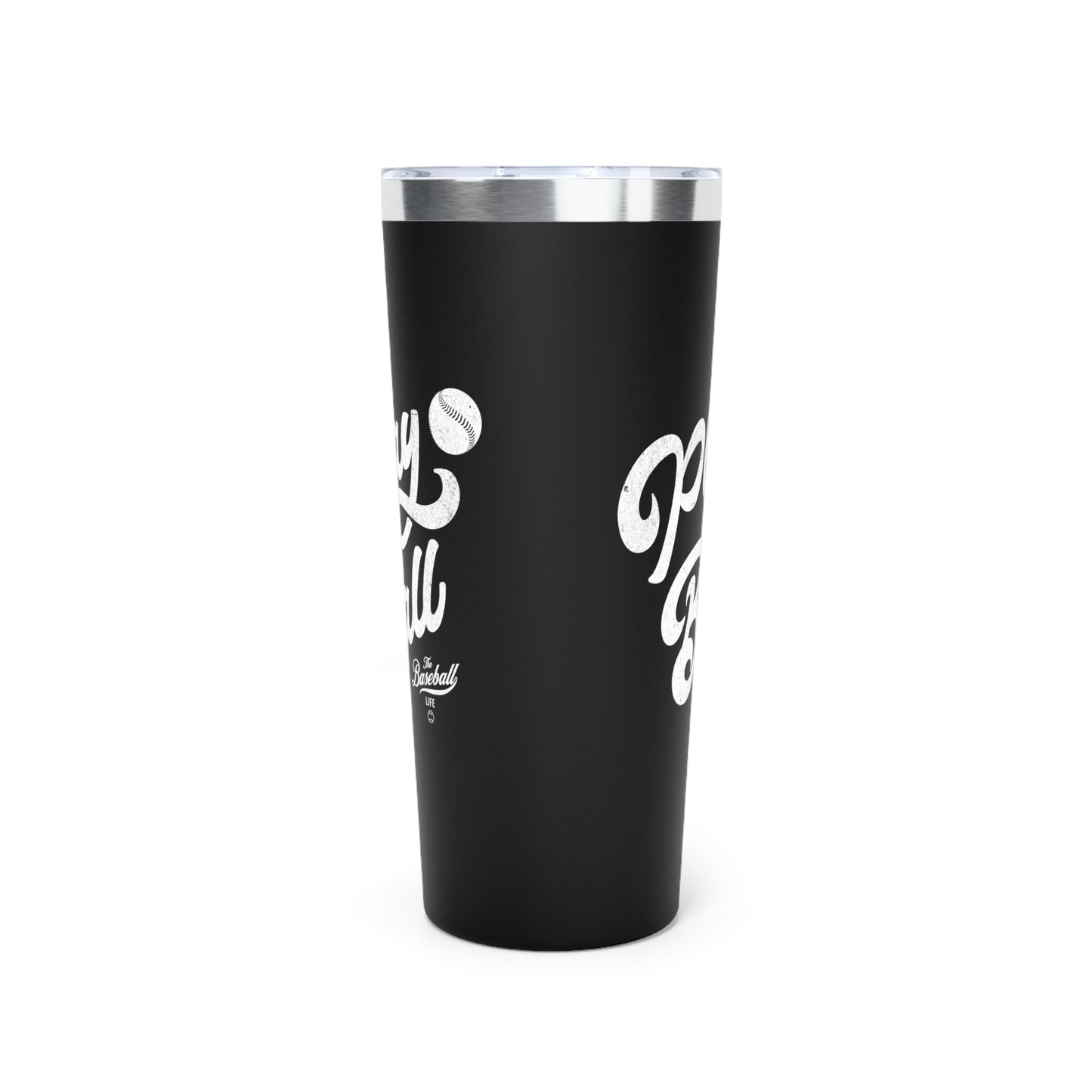 22oz Insulated Travel Tumbler_Play Ball Script