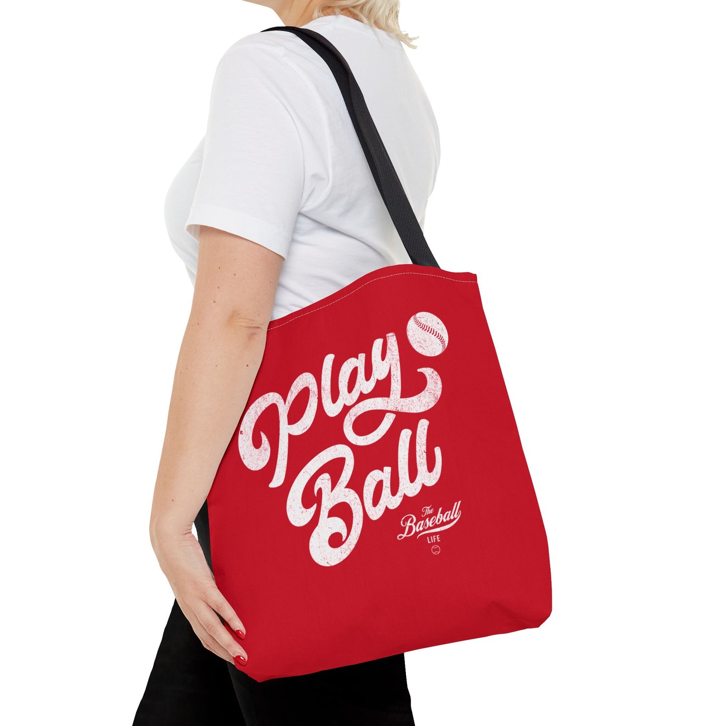Play Ball Script Tote Bag