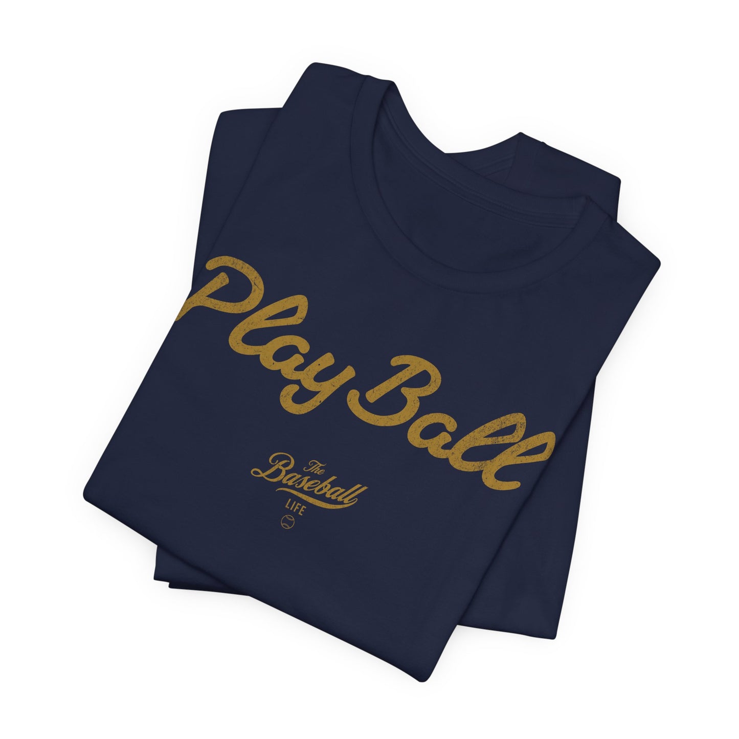 Play Ball_Old Gold Print T-Shirt