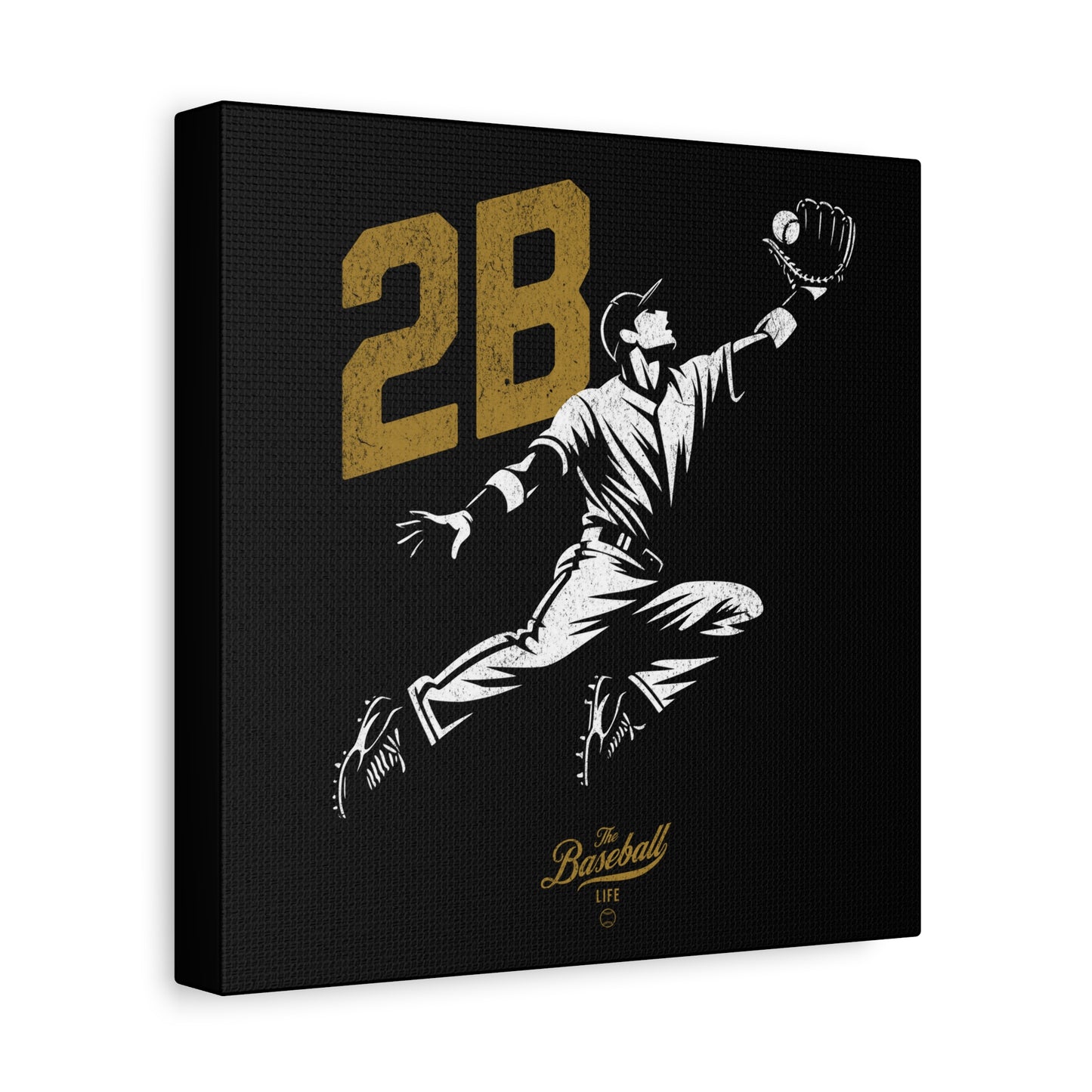2B Second Base Wall Art Canvas_Black