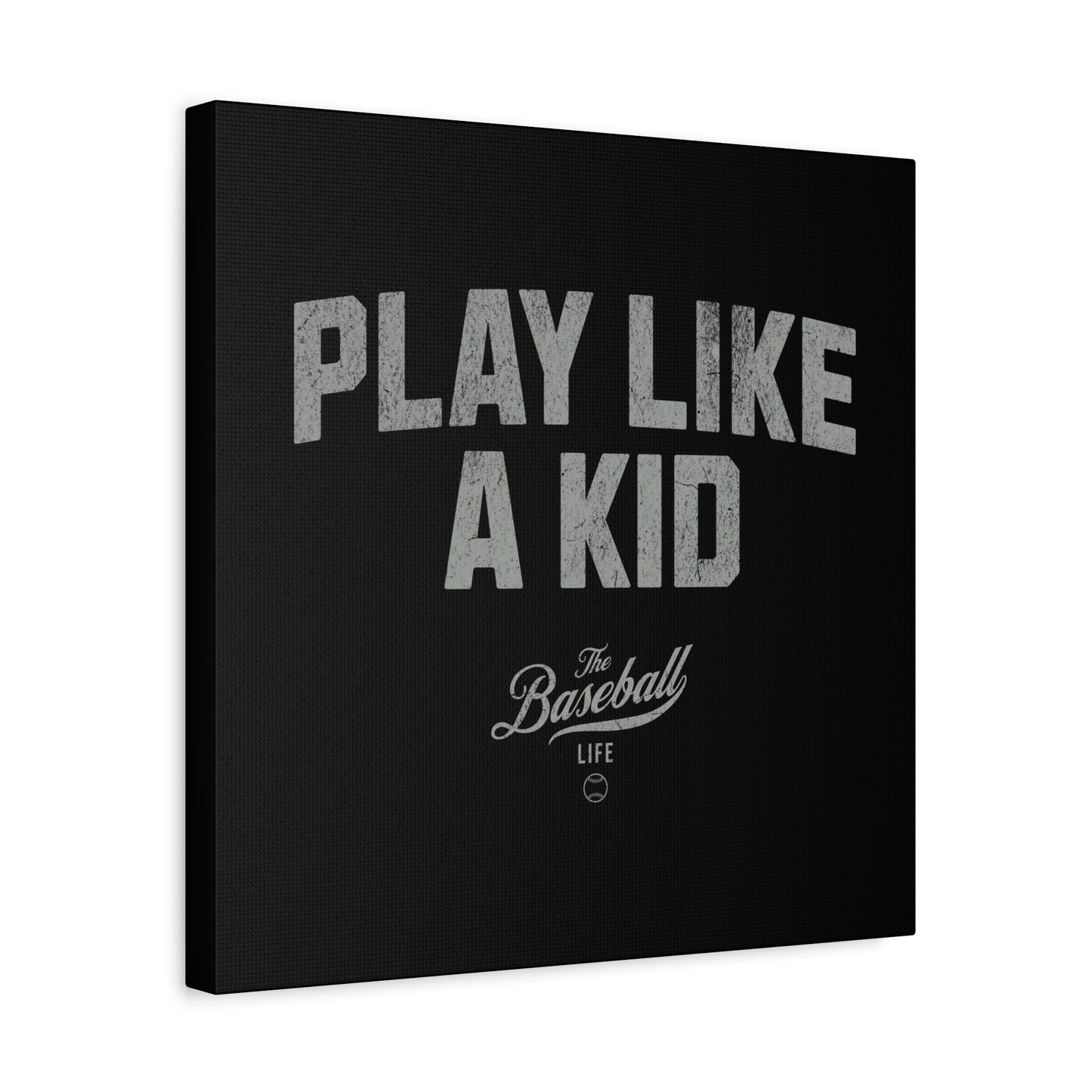 Play Like A Kid Wall Art Canvas_Black