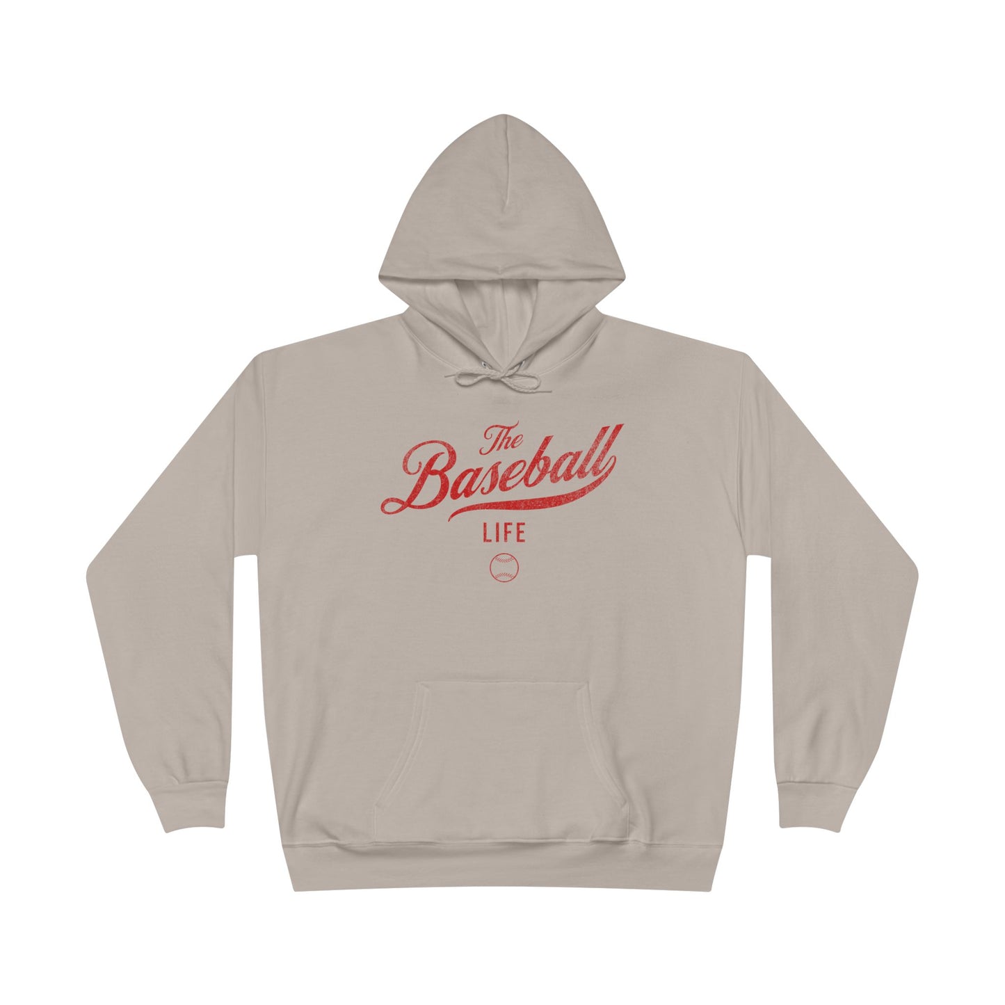 The Baseball Life Hoodie w/Grommets_Red Print