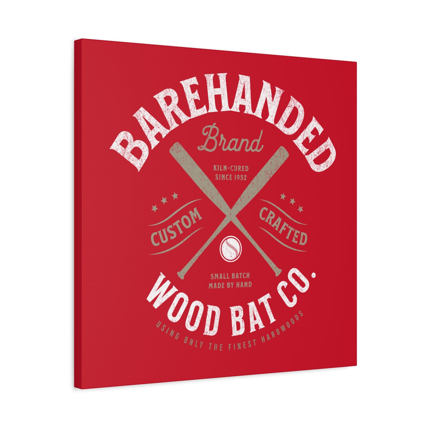 Barehanded Wood Bat Co. Wall Art Canvas_Red
