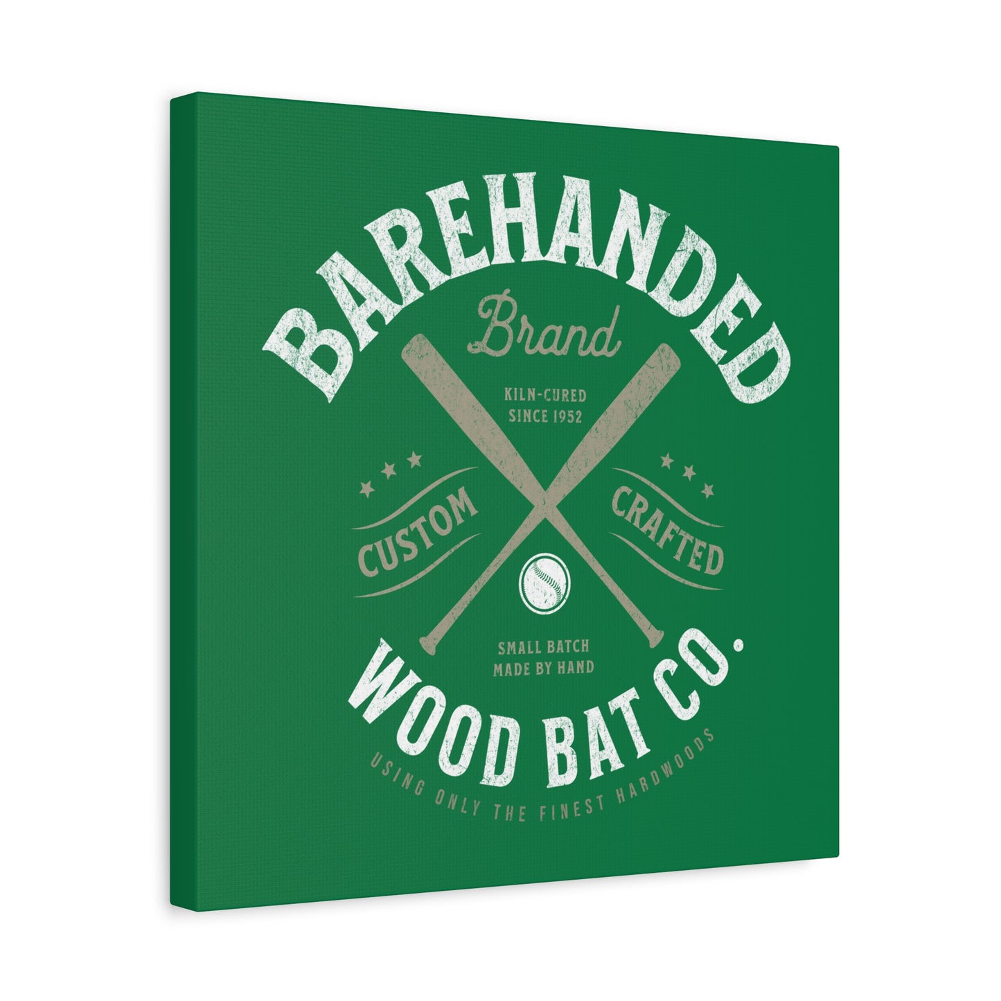 Barehanded Wood Bat Co. Wall Art Canvas_Green
