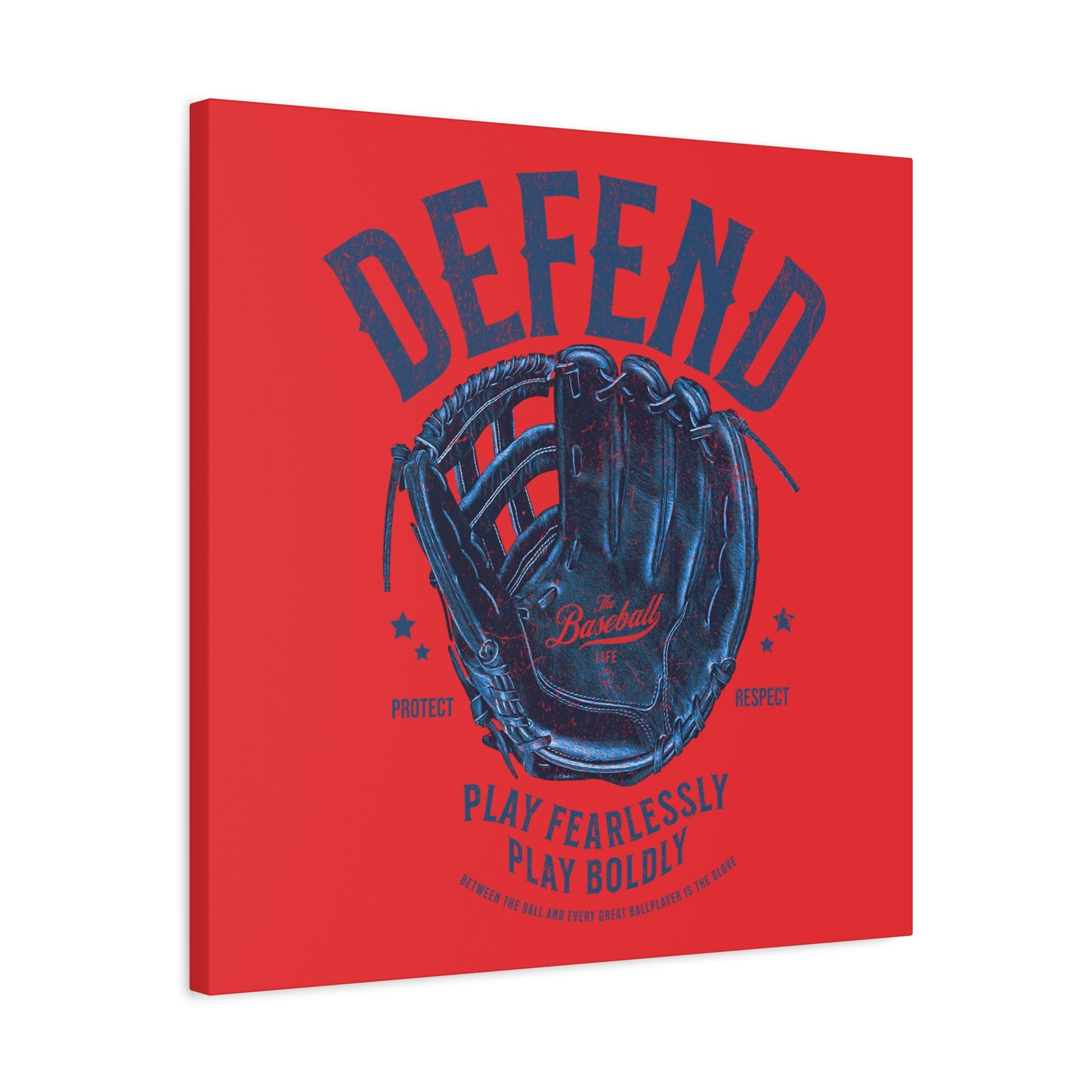 Defend Glove Wall Art Canvas_Red