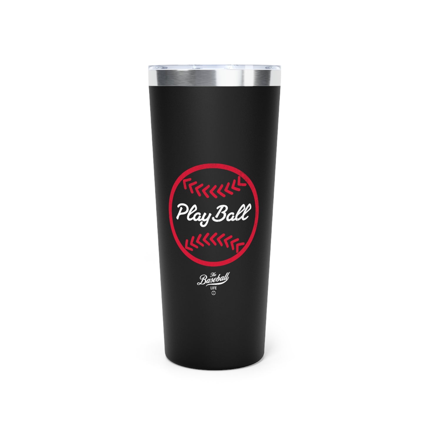 22oz Insulated Travel Tumbler_Play Ball Graphic Baseball
