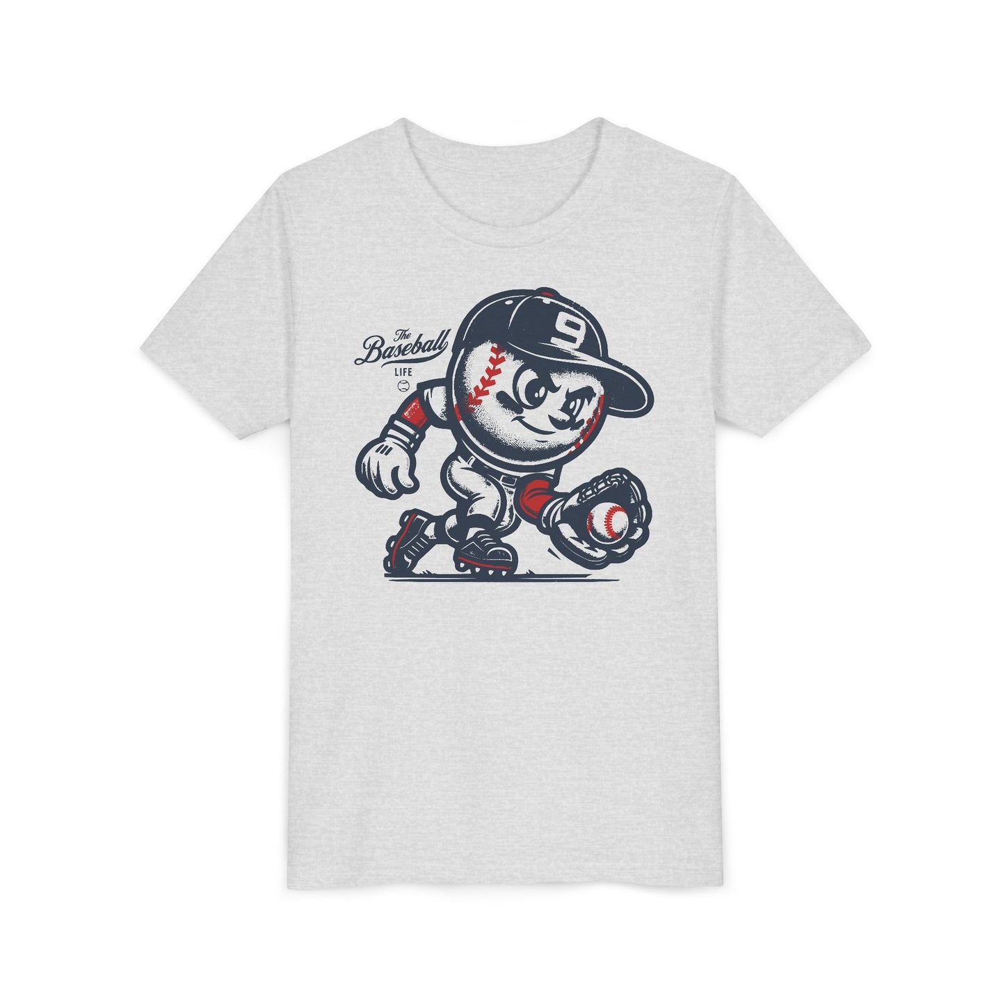 Youth Mr. Baseball Mascot Fielding T-Shirt