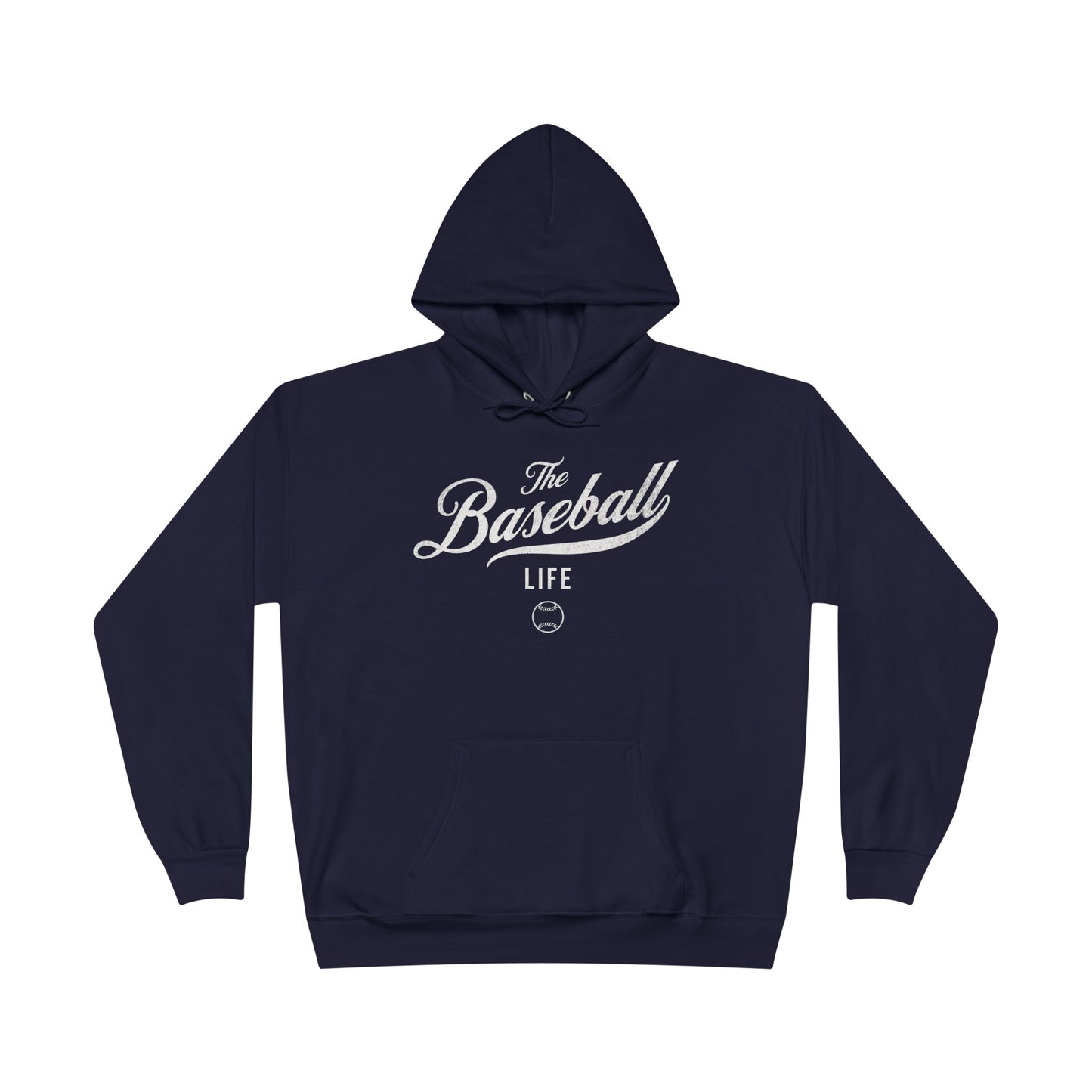 The Baseball Life Hoodie w/Grommets_White Print