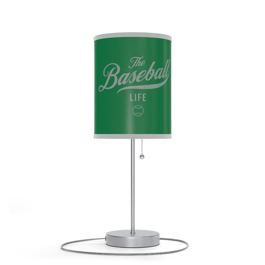 Table Lamp_Green w Silver Gray Print
