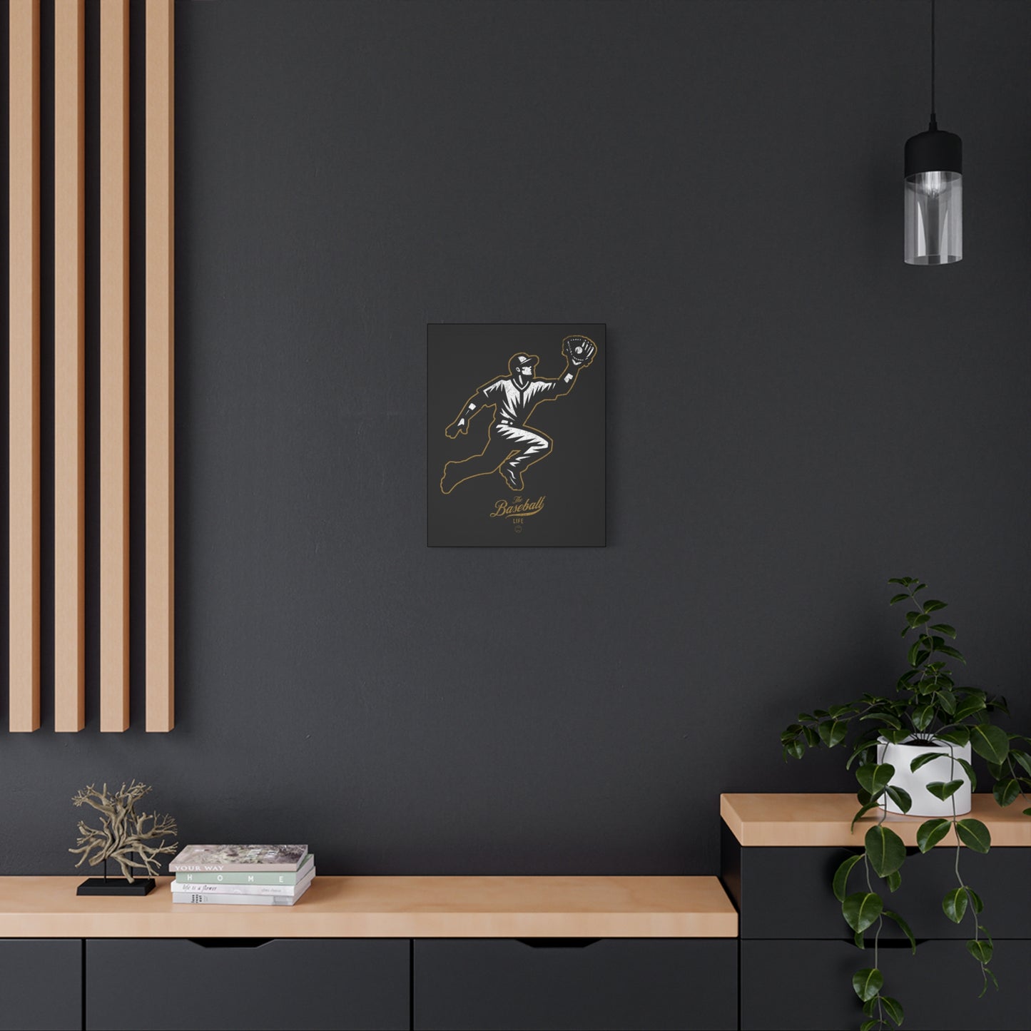 Player Icon Wall Art Canvas_Black