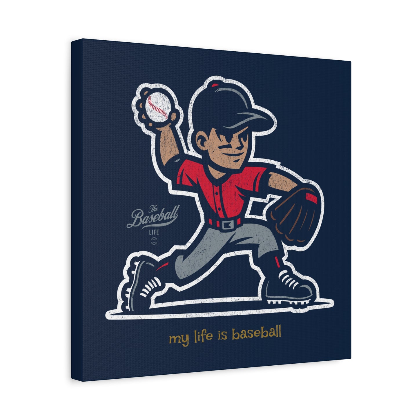 My Life Is Baseball Wall Art Canvas