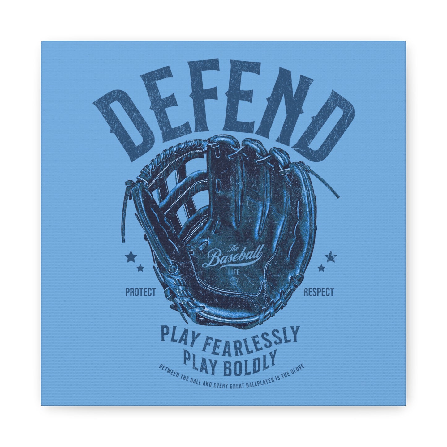 Defend Glove Wall Art Canvas_Carolina Blue