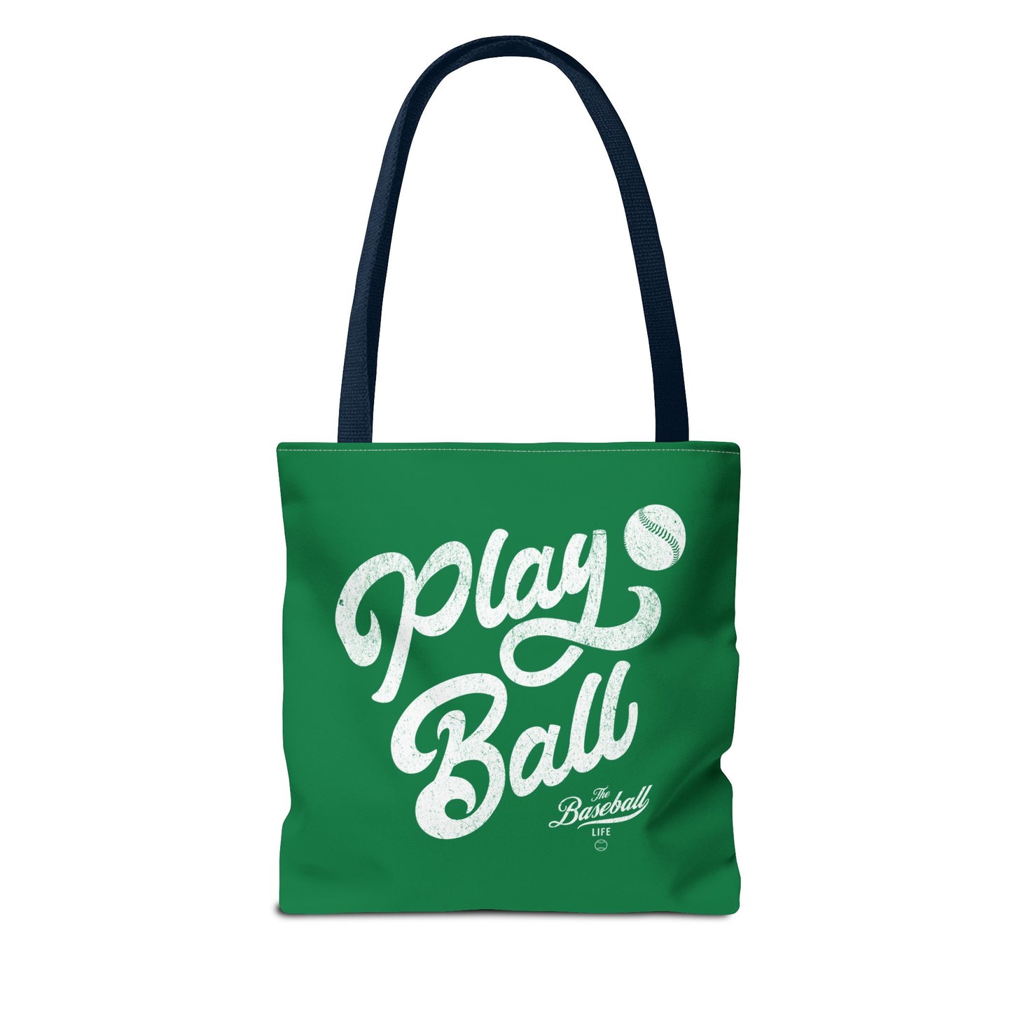 Play Ball Script Tote Bag_Green