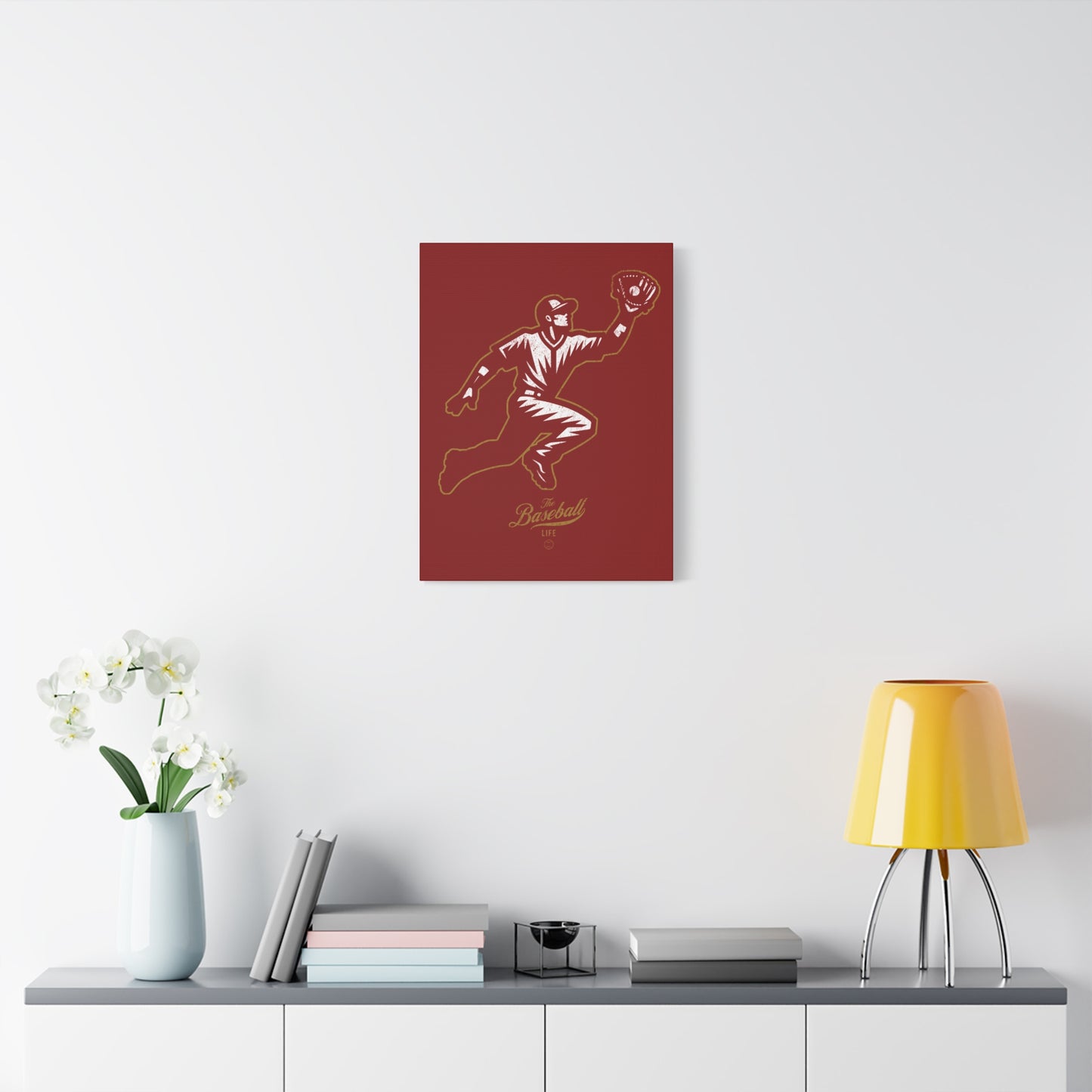 Player Icon Wall Art Canvas_Cardinal Red