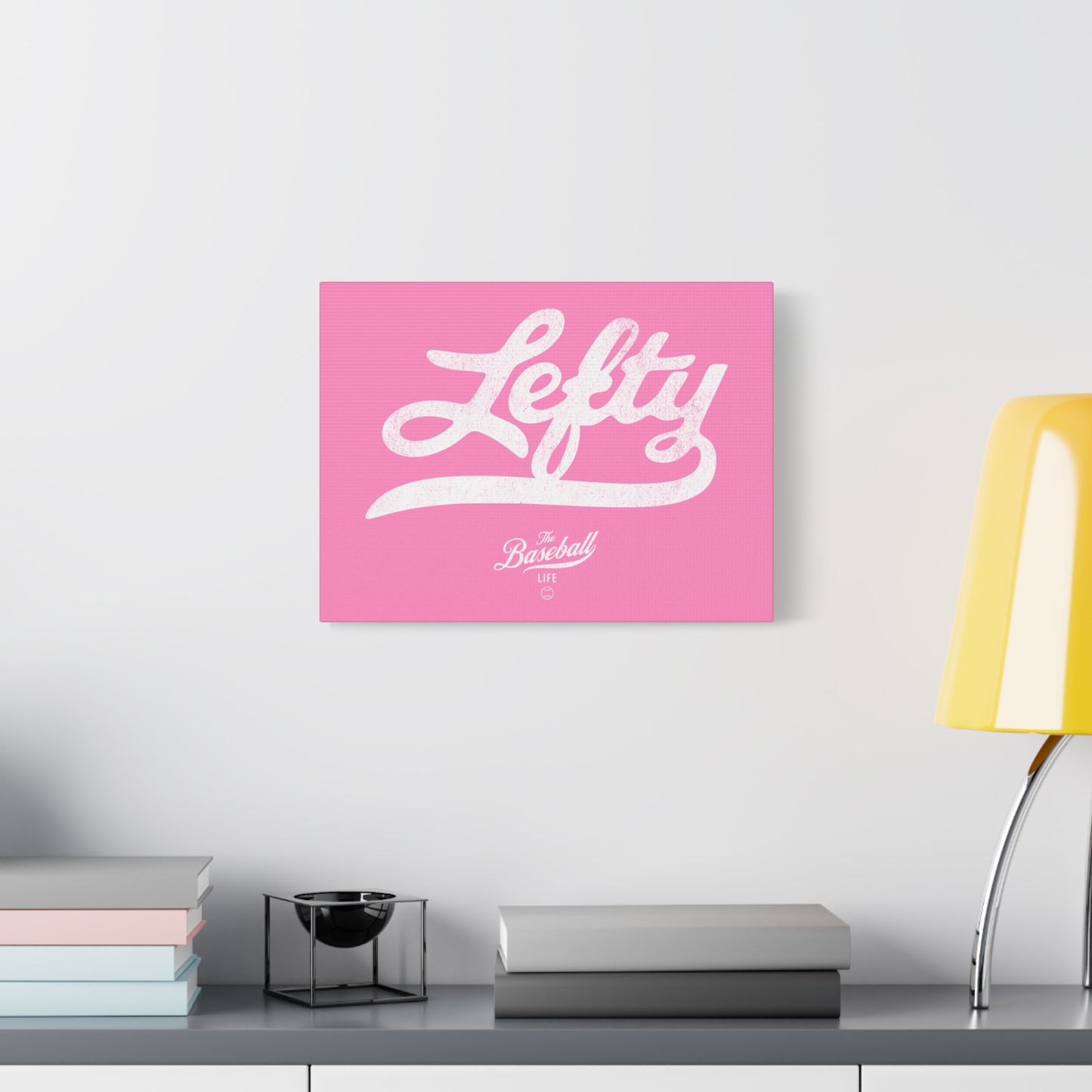 Lefty Wall Art Canvas_Bubble Gum Pink