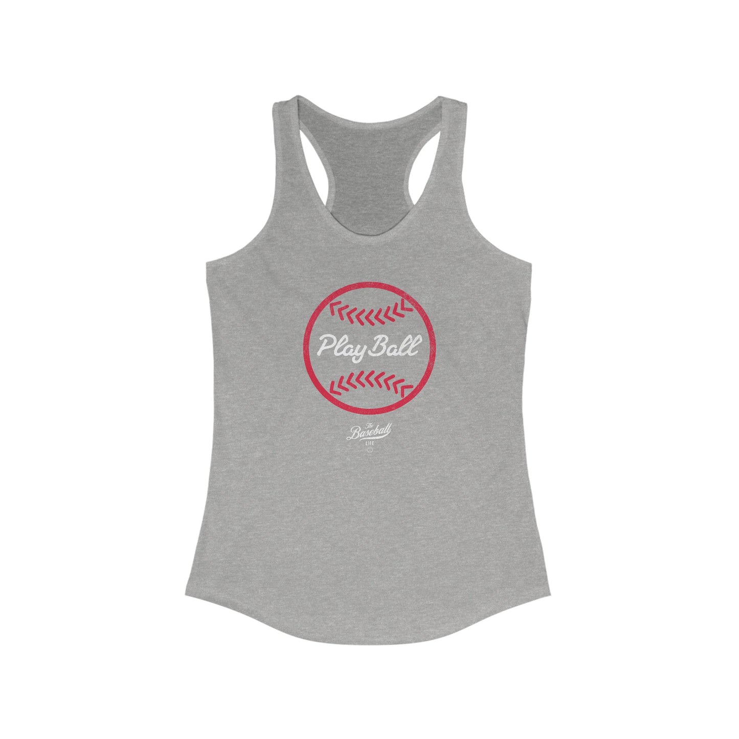 Play Ball Graphic Baseball_Women's Racerback Tank